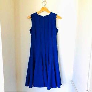 Ellen Tracy Royal Blue Sleeveless Midi Dress